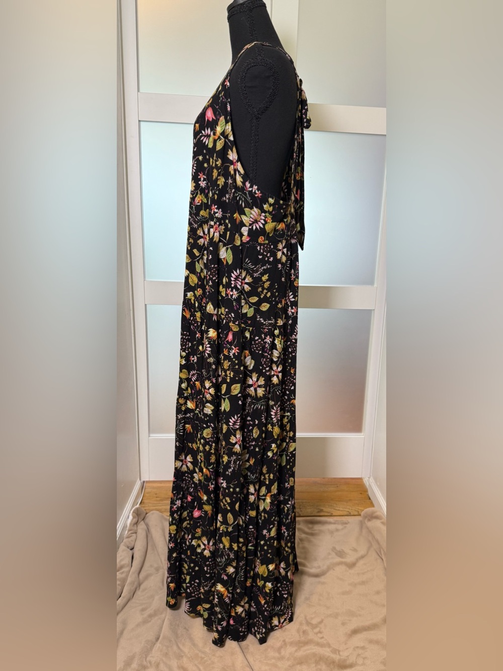 NATURAL LIFE NWT Black Floral Boho Maxi Dress, size XL. - Picture 2 of 13
